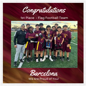 1st place Barcelona Flag Football Team